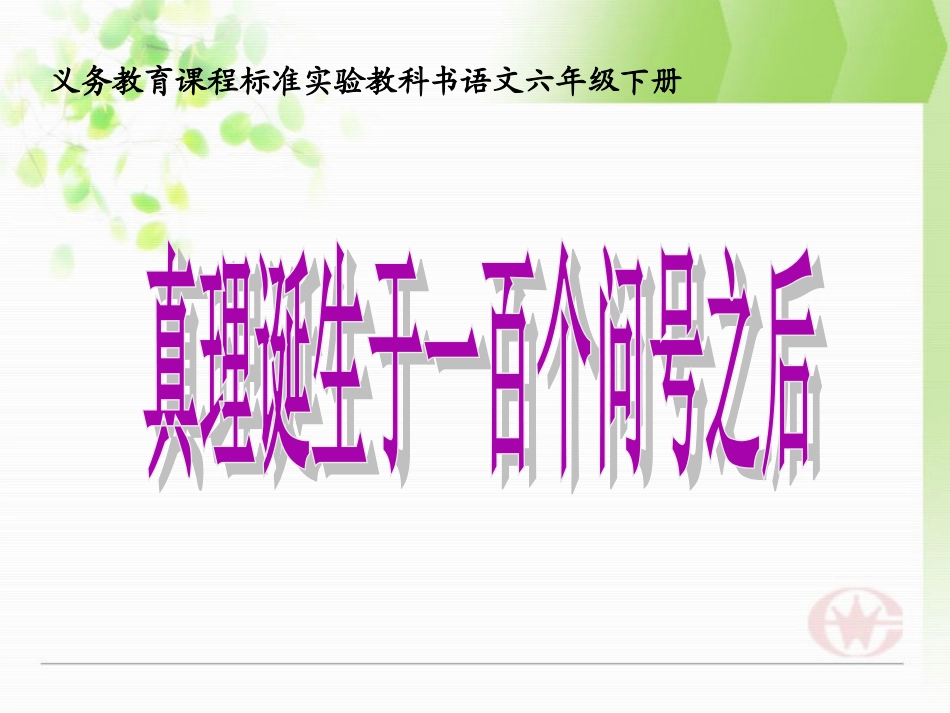 真理诞生于一百个问号之后课件_第1页