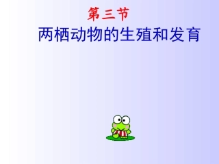 两栖动物的生殖和发育说课