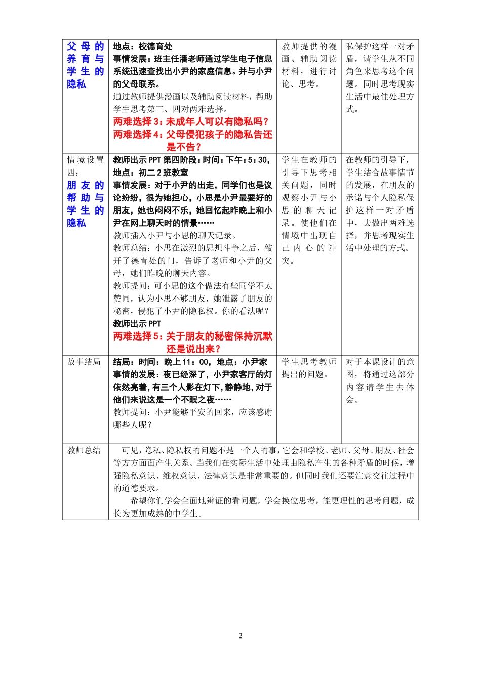 教学设计：保护隐私权_第2页