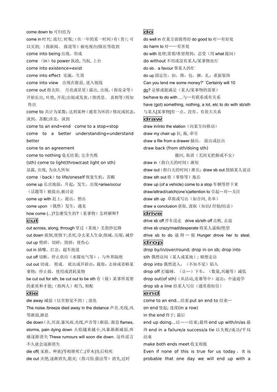 高中英语高频短语及精练_第3页