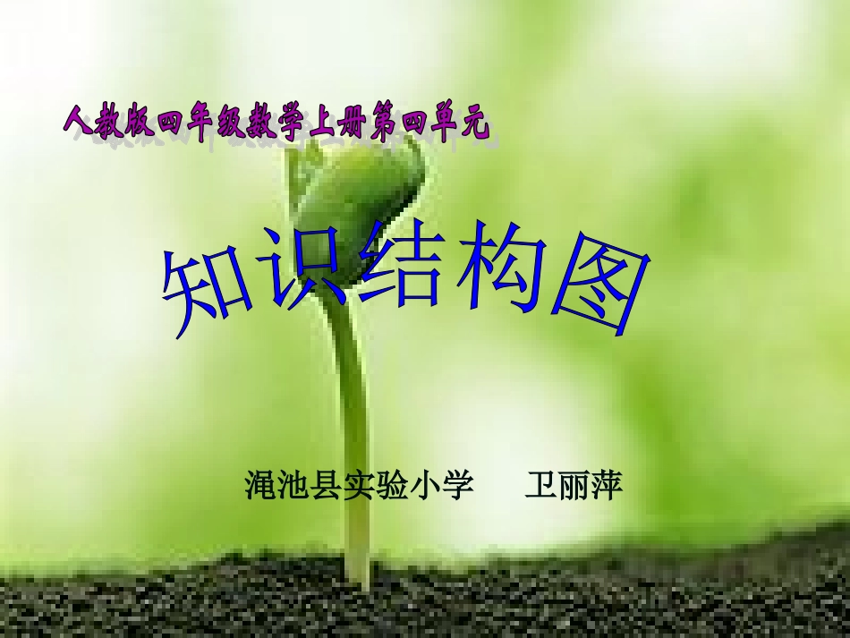 人教版四年级数学上册知识结构图_第1页