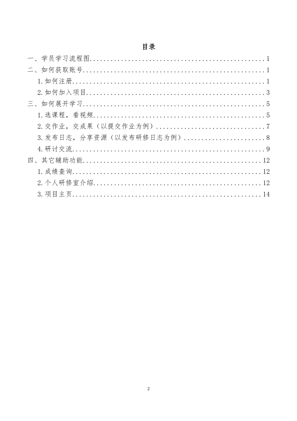 省培（全员远程培训）学员学习操作手册_第2页