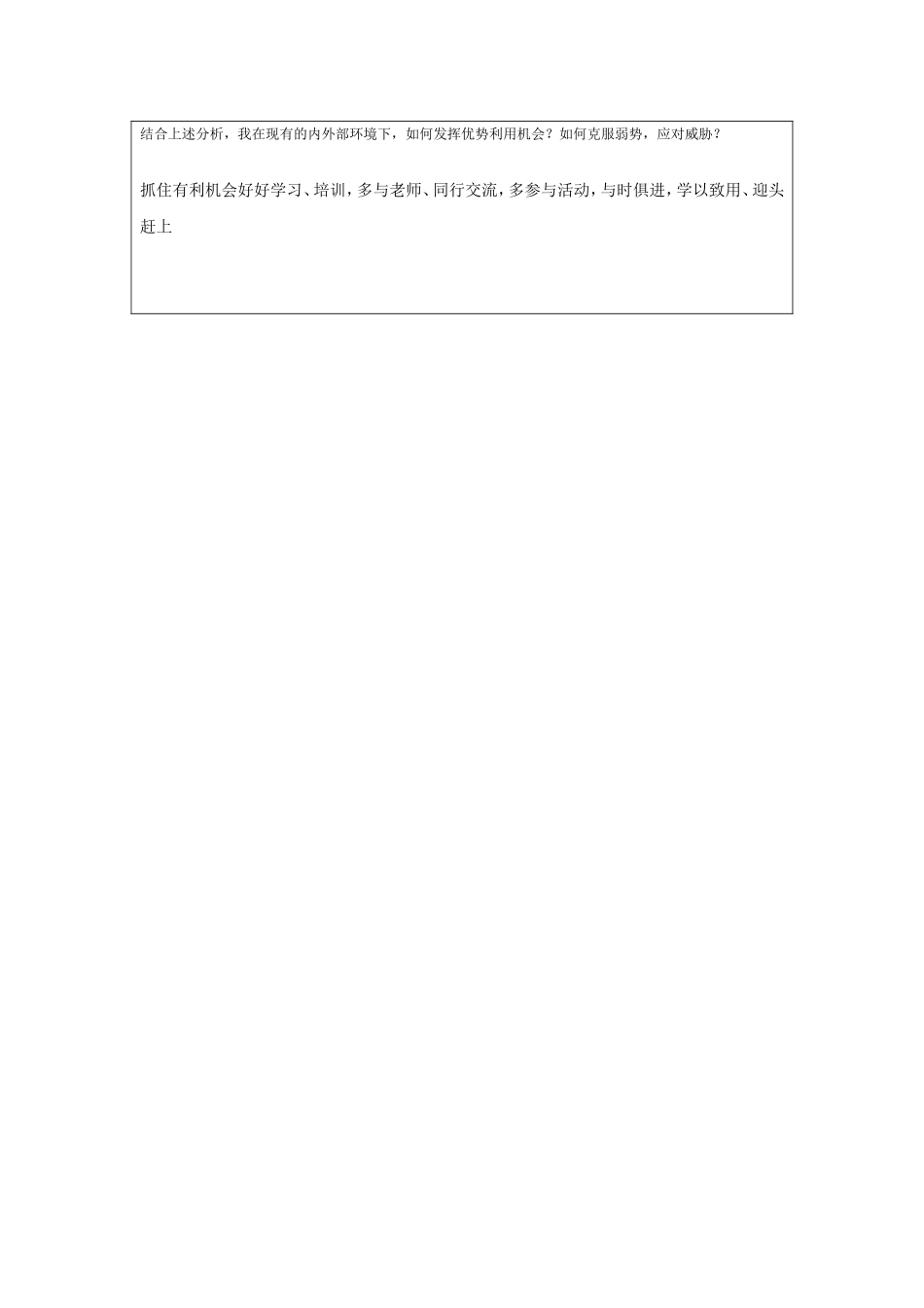 我的个人自我分析SWOT表王念_第2页