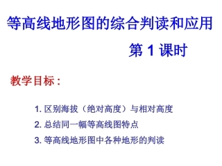 等高线_地形图的判读