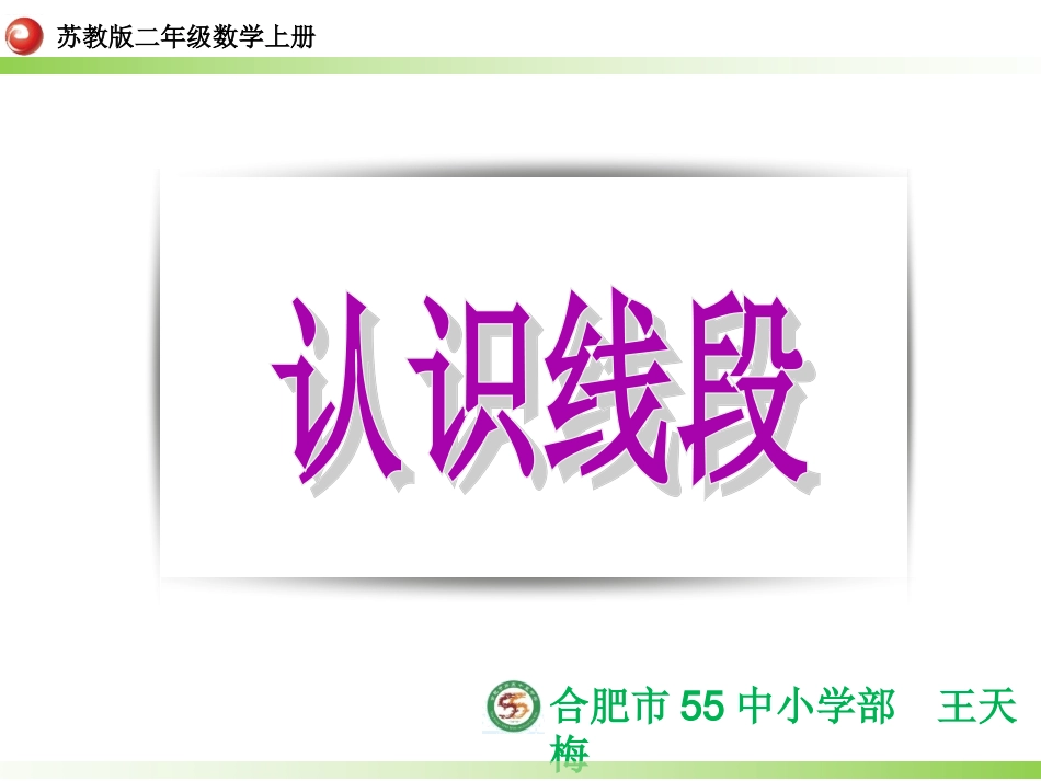 线段的初步认识王天梅_第1页