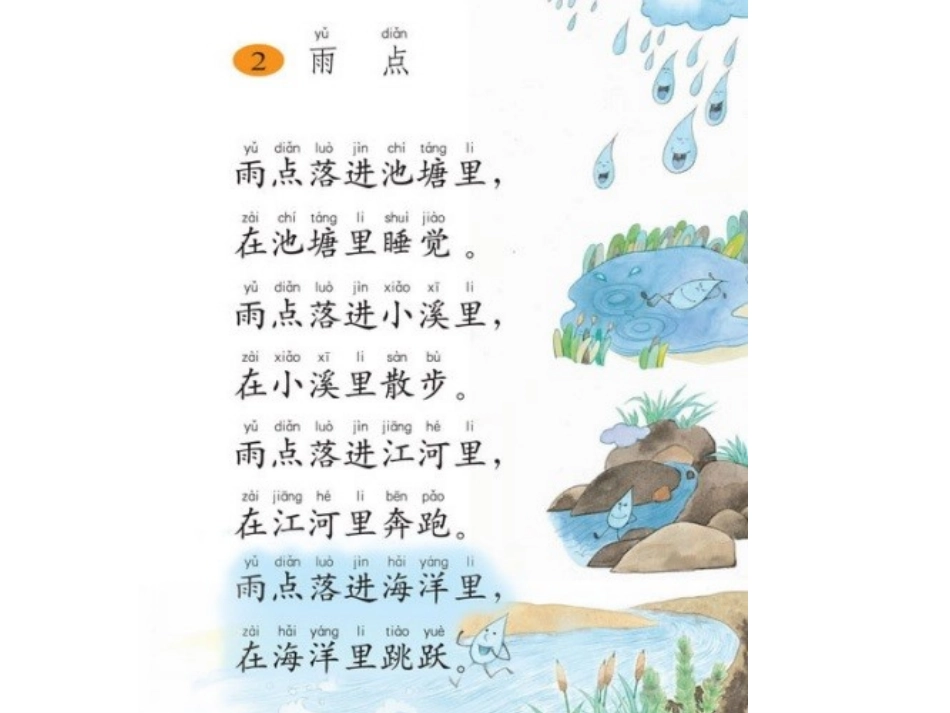 苏教版语文一年级下册《雨点》课件_第3页