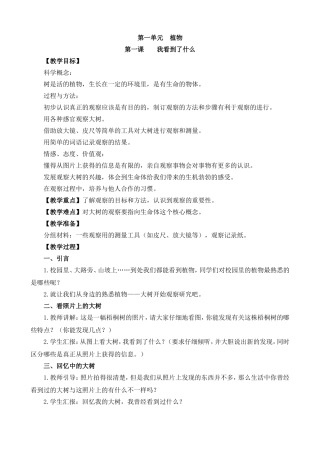 教科版小学科学三年级上册教案