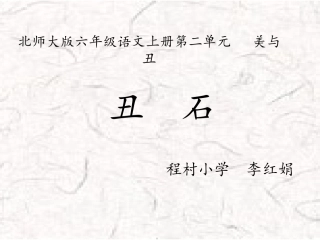 《丑石》课件