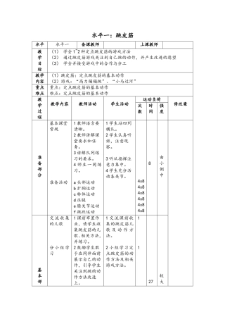 水平一：跳皮筋