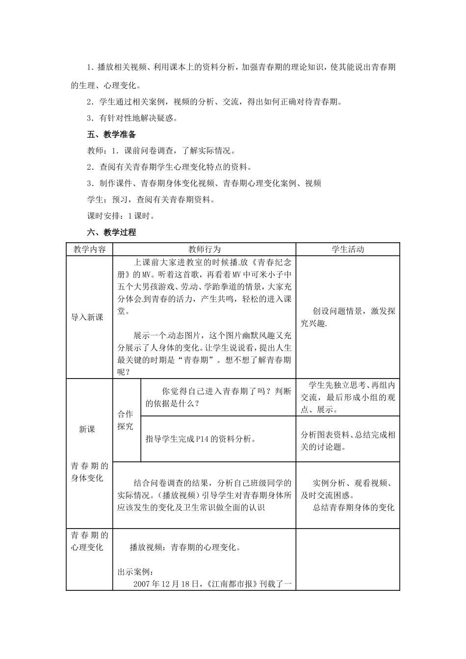 《青春期》教学设计MicrosoftWord文档_第2页
