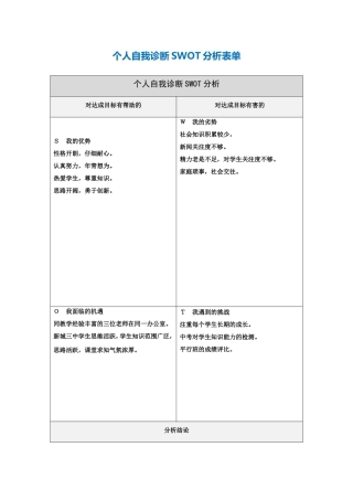 个人剖析表(郭云辉）