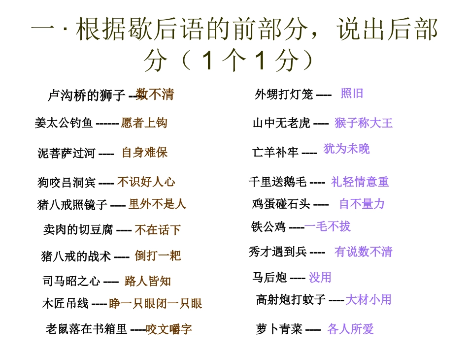 趣说歇后语比赛_第2页