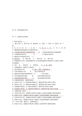 上海海事大学船舶积载货物运输基础知识---国航班解析