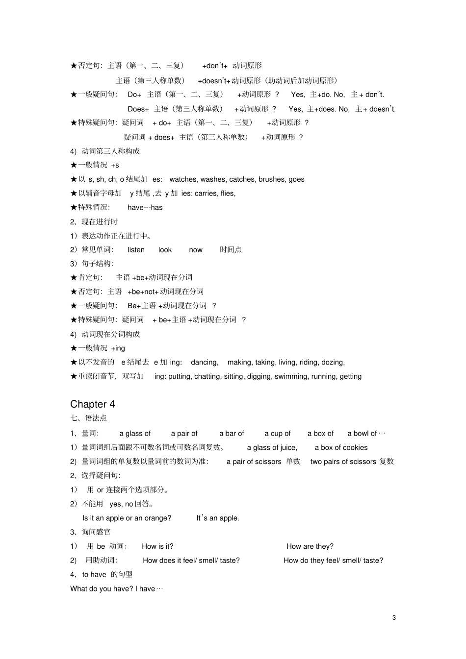 上海版牛津英语4B期末知识点复习_第3页