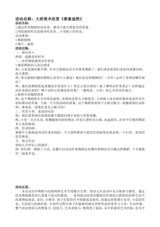 活动名称：美术欣赏：春意盎然