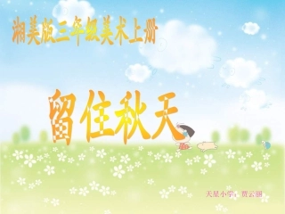 美术《留住秋天》