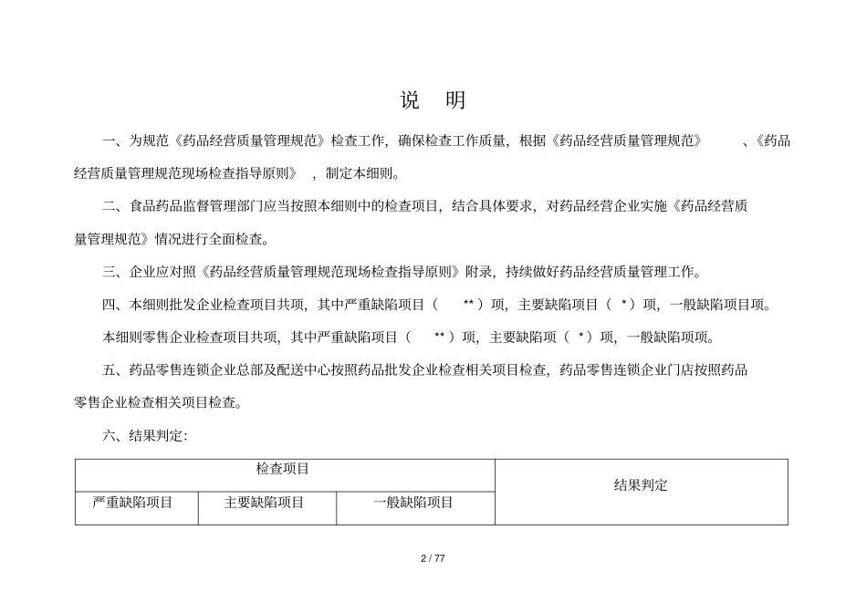 上海药品经营质量管理规范现场检查评定细则_第2页
