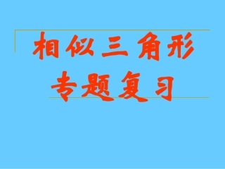 相似三角形的复习