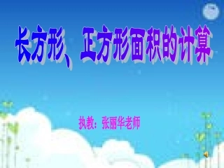 长方形正方形的面积计算