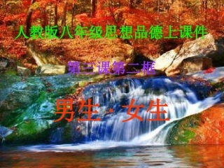 人教版思想品德八年级上册第三课第二框_男生·女生