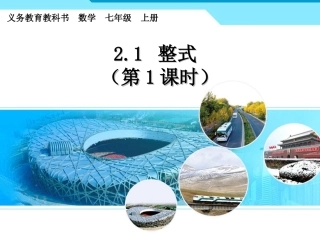 人教版七年级数学上册整式