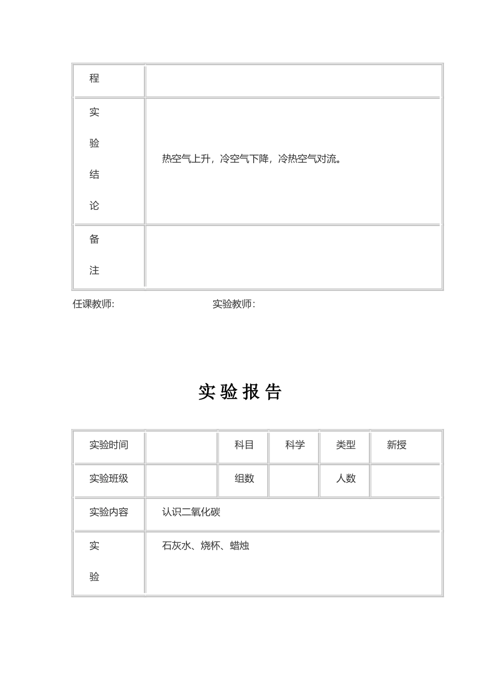 苏教版四年级上册科学实验报告（空）_第3页