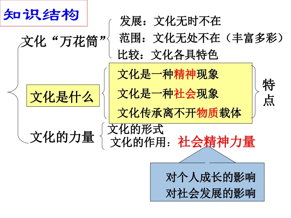 文化生活第一课知识结构_第1页