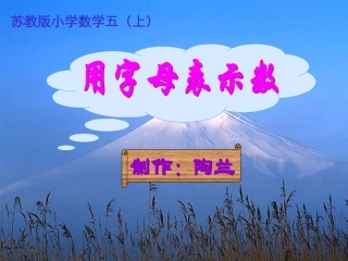 用字母表示数-陶兰