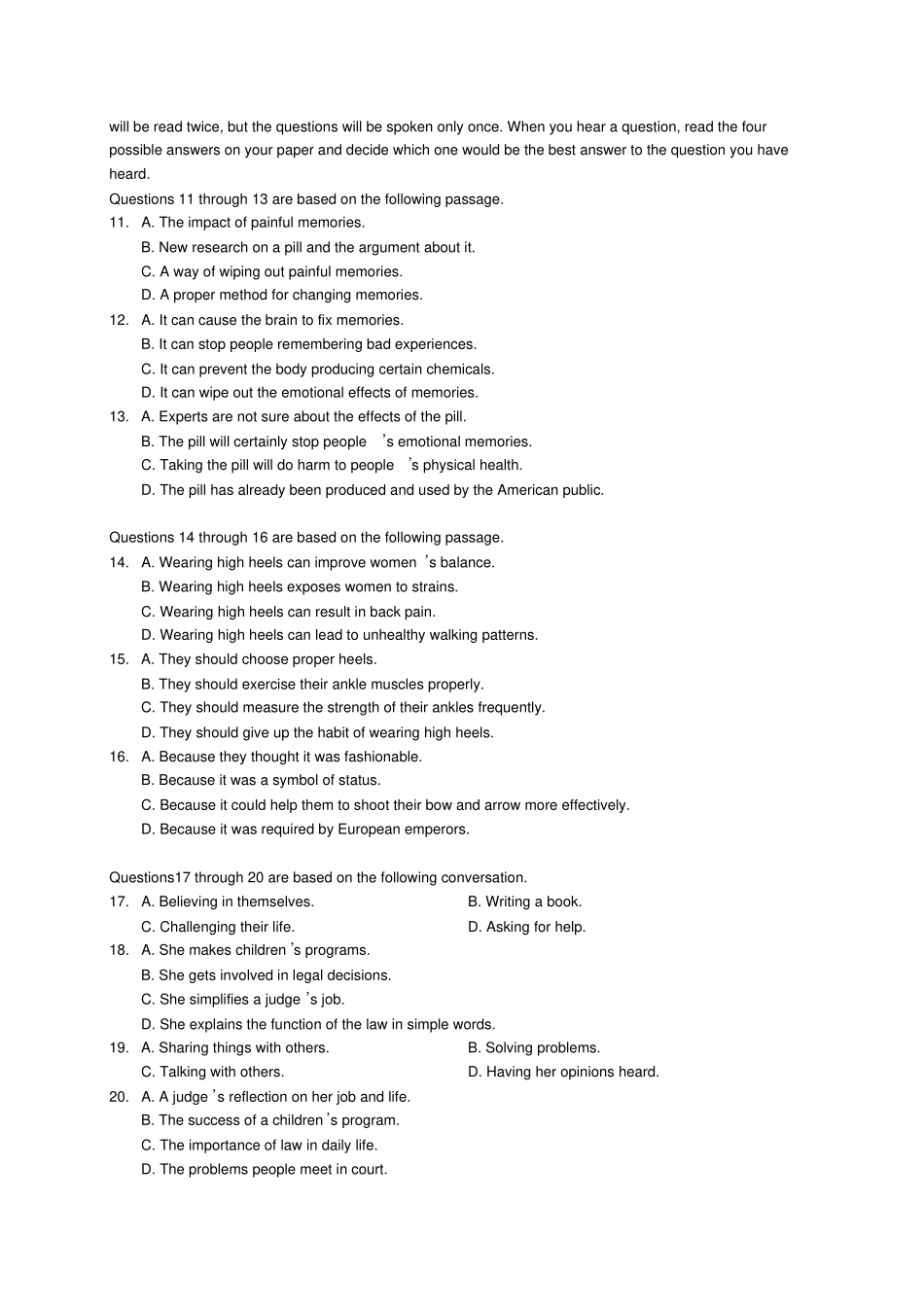 上海金山区2019届高三英语一模_第3页