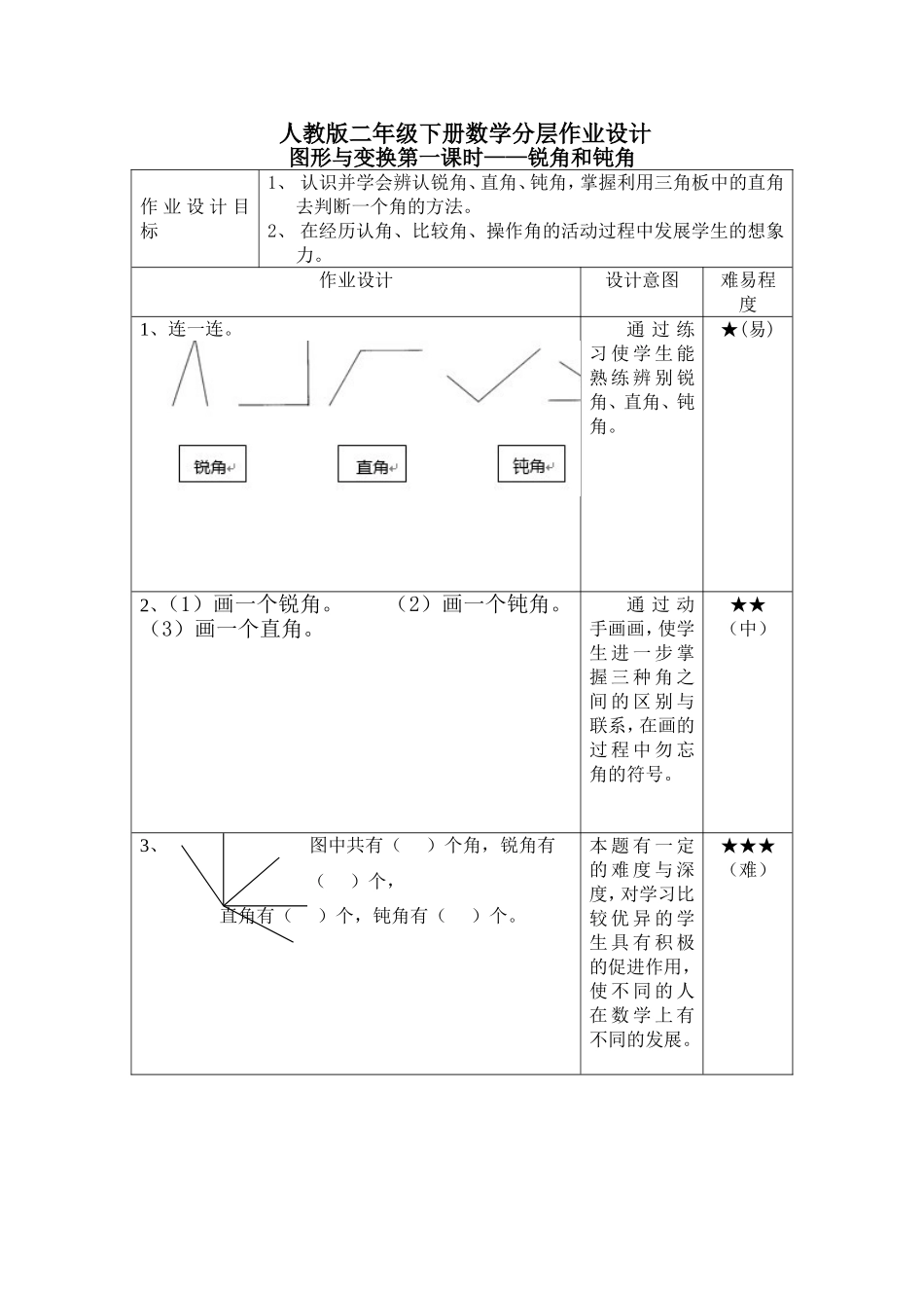数学分层作业设计_第1页