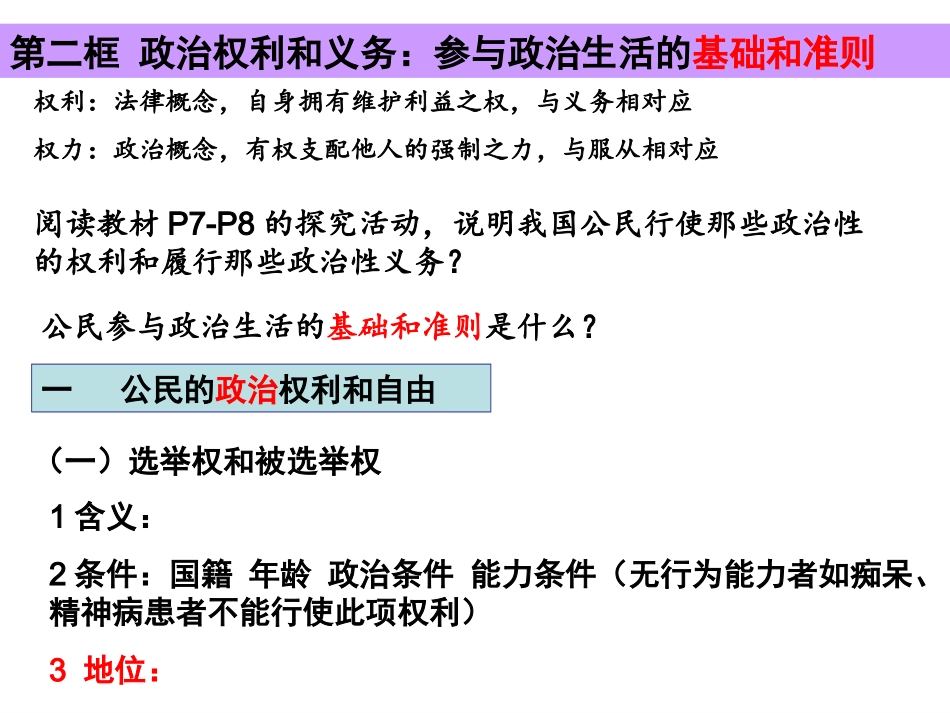 DIY政治权利和义务：参与政治生活的基础和准则_第1页