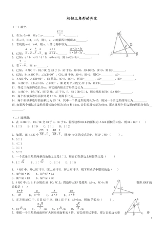 相似三角形的判定及习题精讲(含答案)