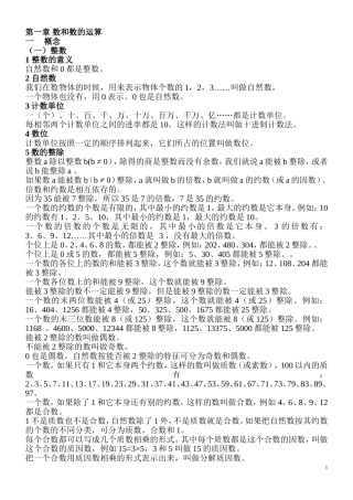 小学数学知识全集