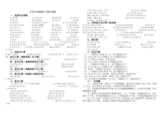 小学五年级数学上册计算题