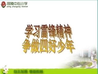 珥陵中心小学学习雷锋精神主题班会