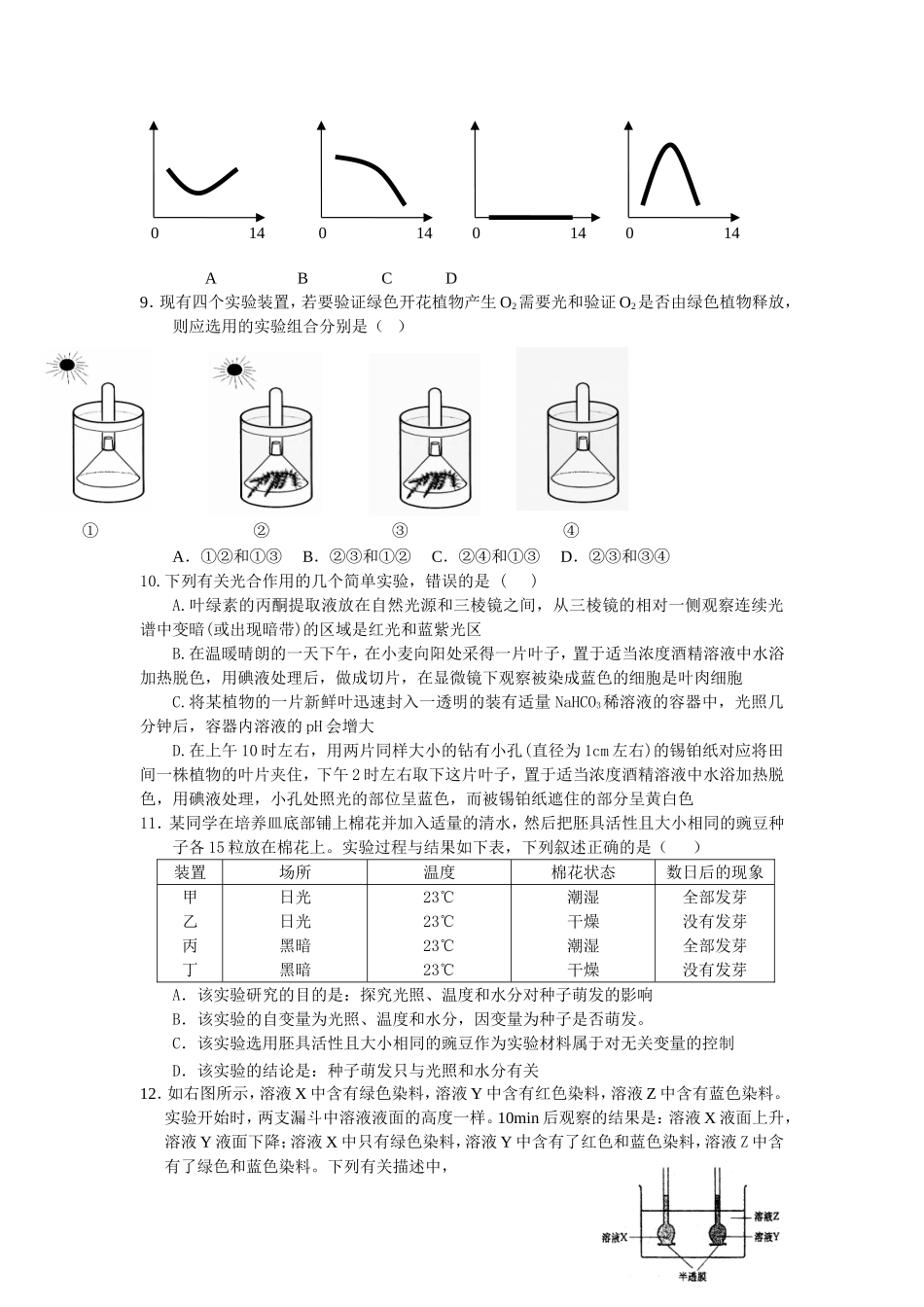 高中生物实验试题总汇_第2页