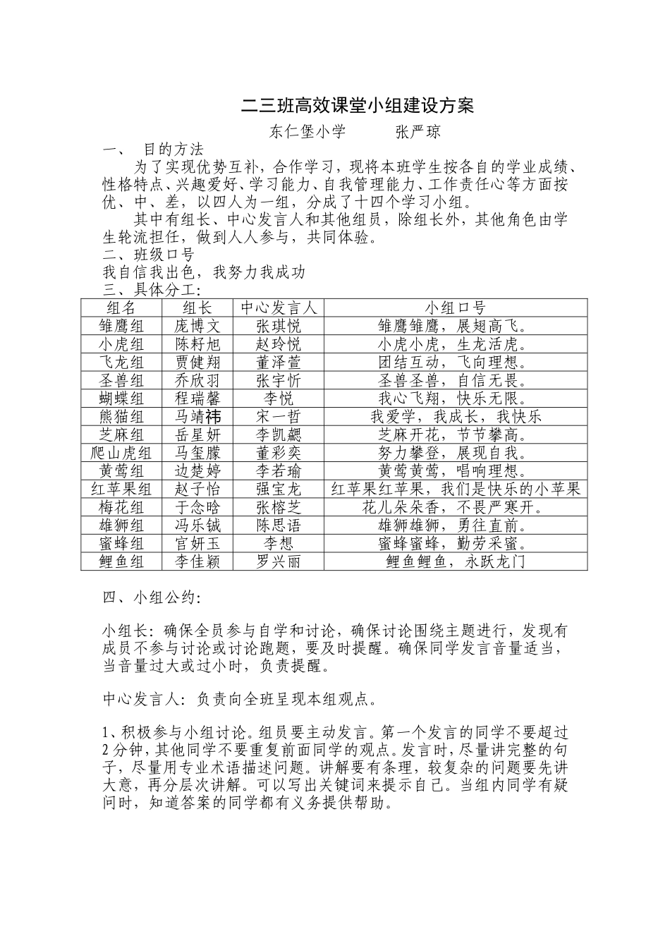 二三班小组合作方案_第1页