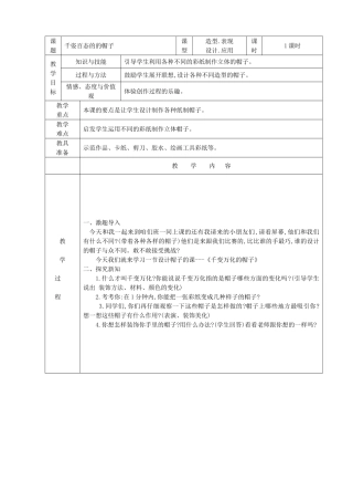 千姿百态的帽子