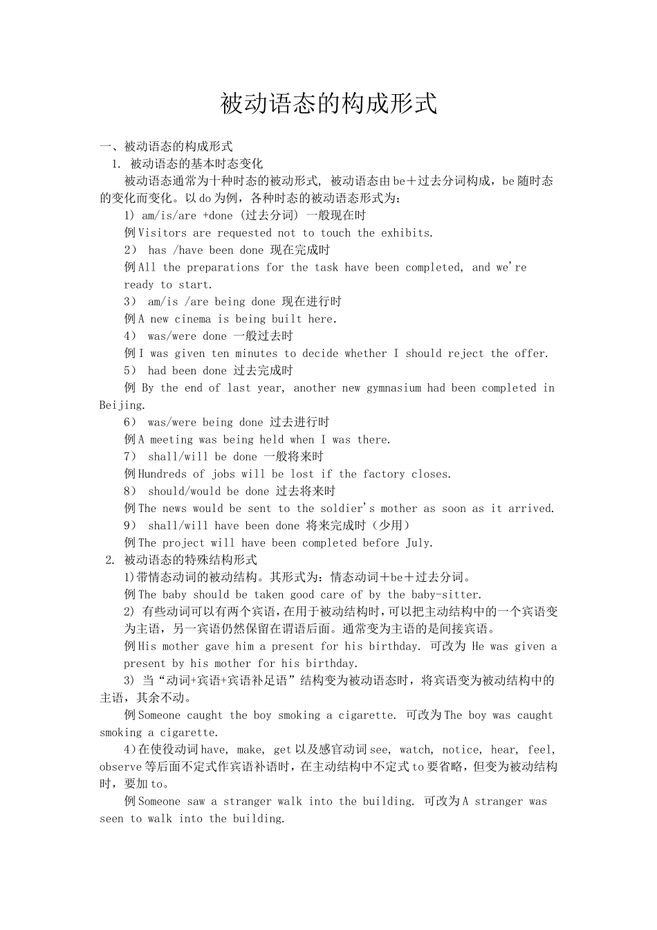 被动语态的构成形式_第1页