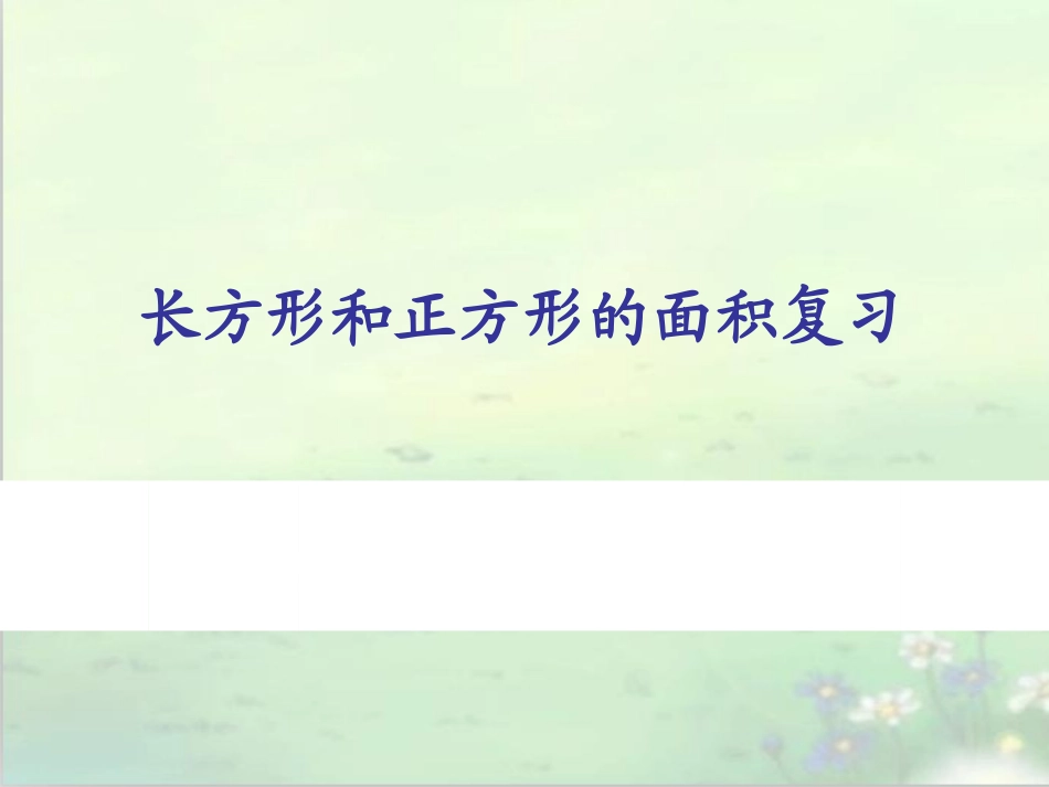 长方形和正方形面积复习PPT_第1页
