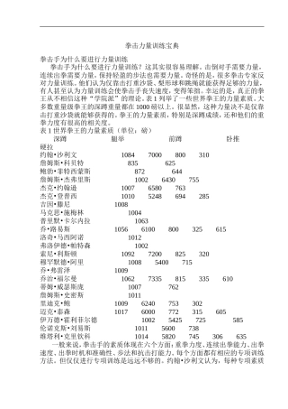 拳击力量训练宝典