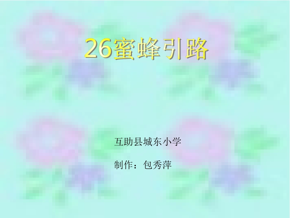 《蜜蜂引路》课件_第1页