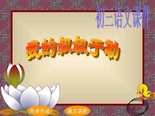 初三语文我的叔叔于勒