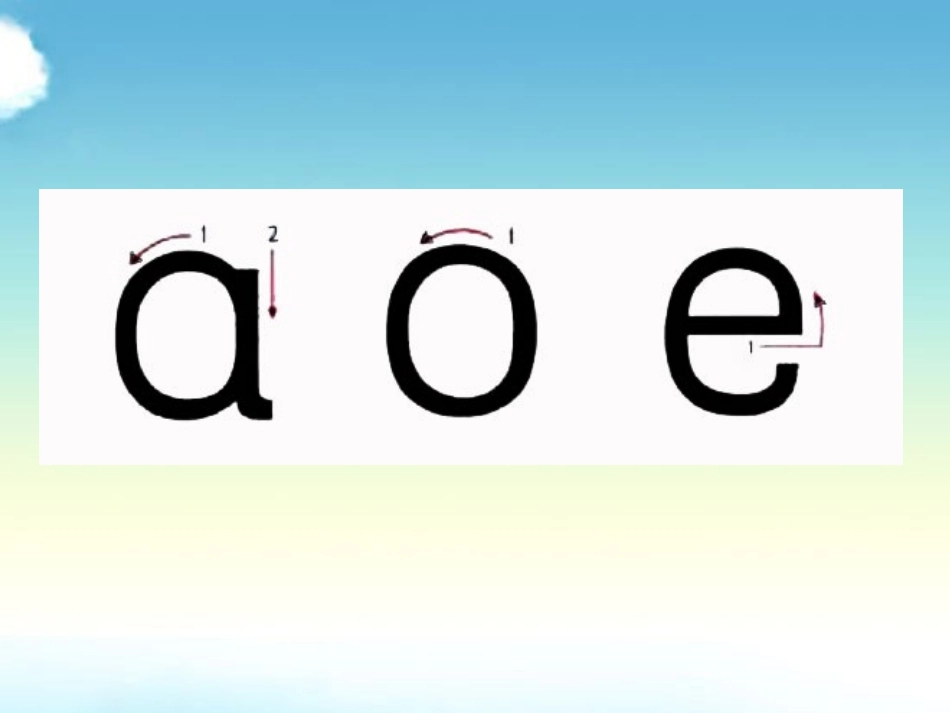 苏教版一年级上册《aoe》课件_第3页