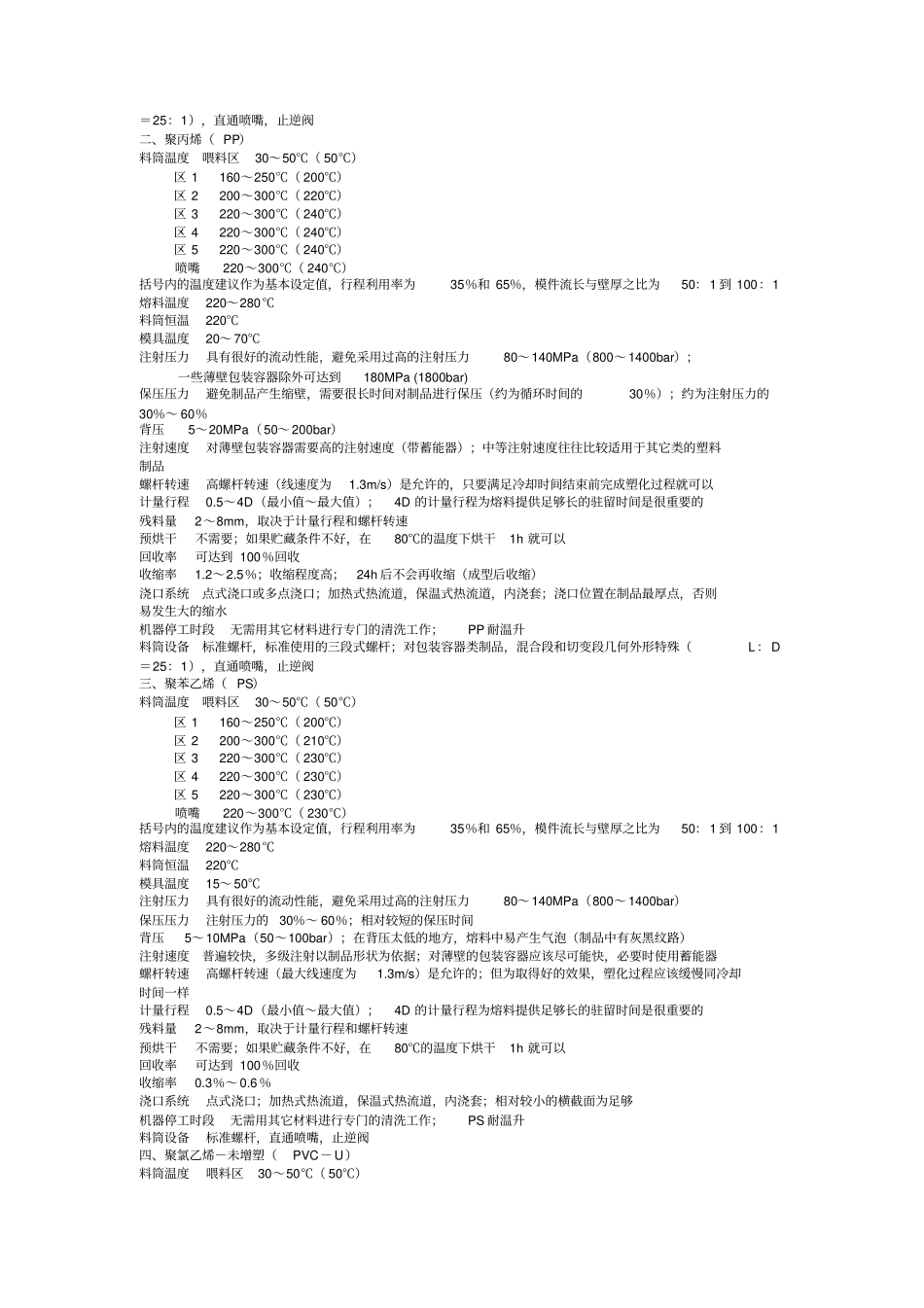 不同原料的注塑成型特性_第2页
