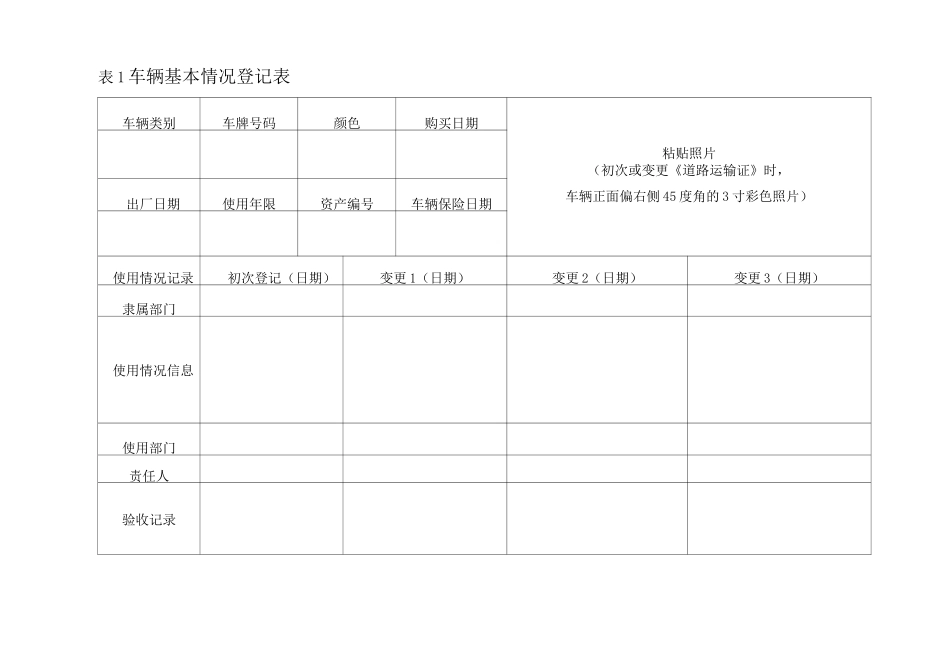 车辆管理档案(一车一档)(word)_第2页
