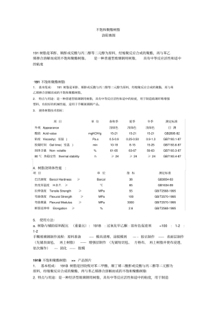 不饱和聚酯教材