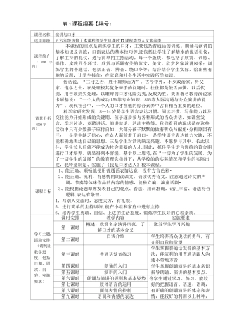 参考：演讲与口才校本课程教学方案