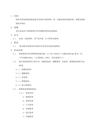 包材检验标准