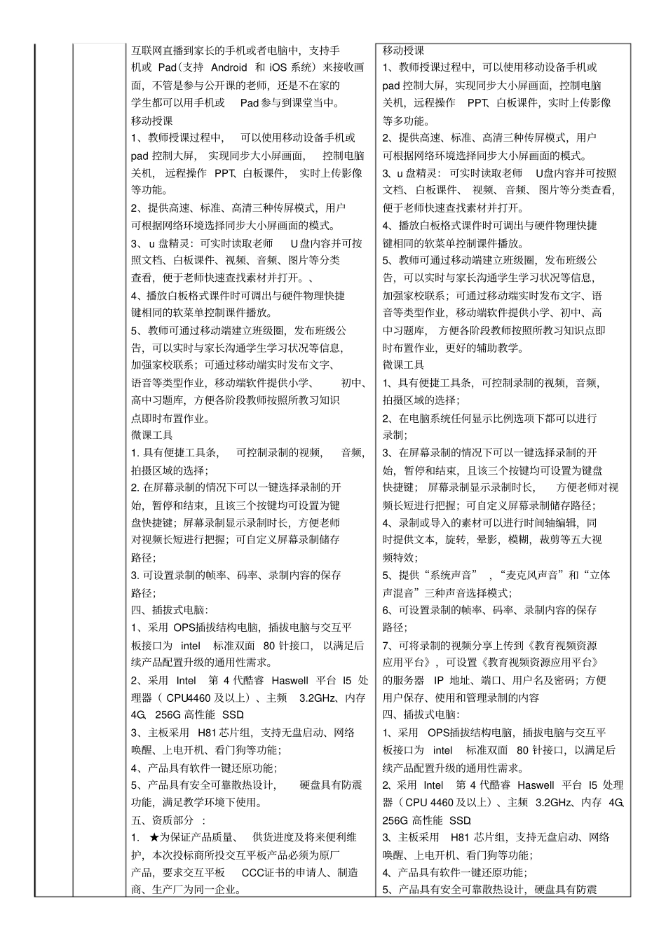 专业技术条款偏离表_第3页